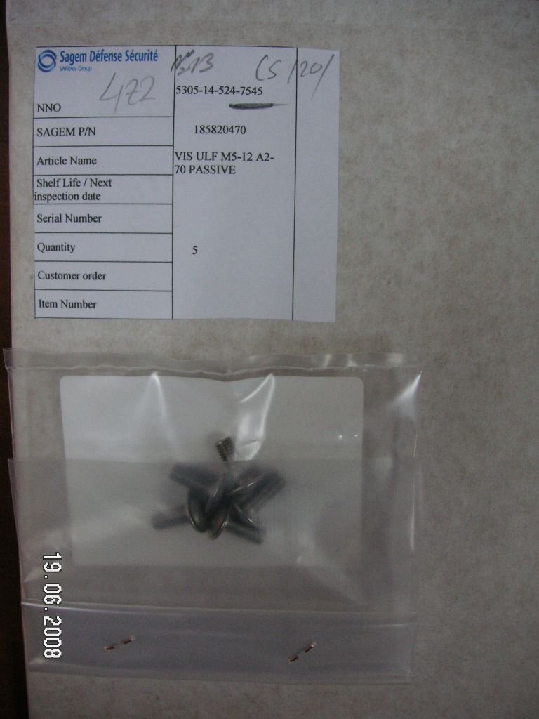 Defenco_SA_-10047.jpg VIS,TETE CREUSE - NSN:5305-14-524-7545 - Image 1